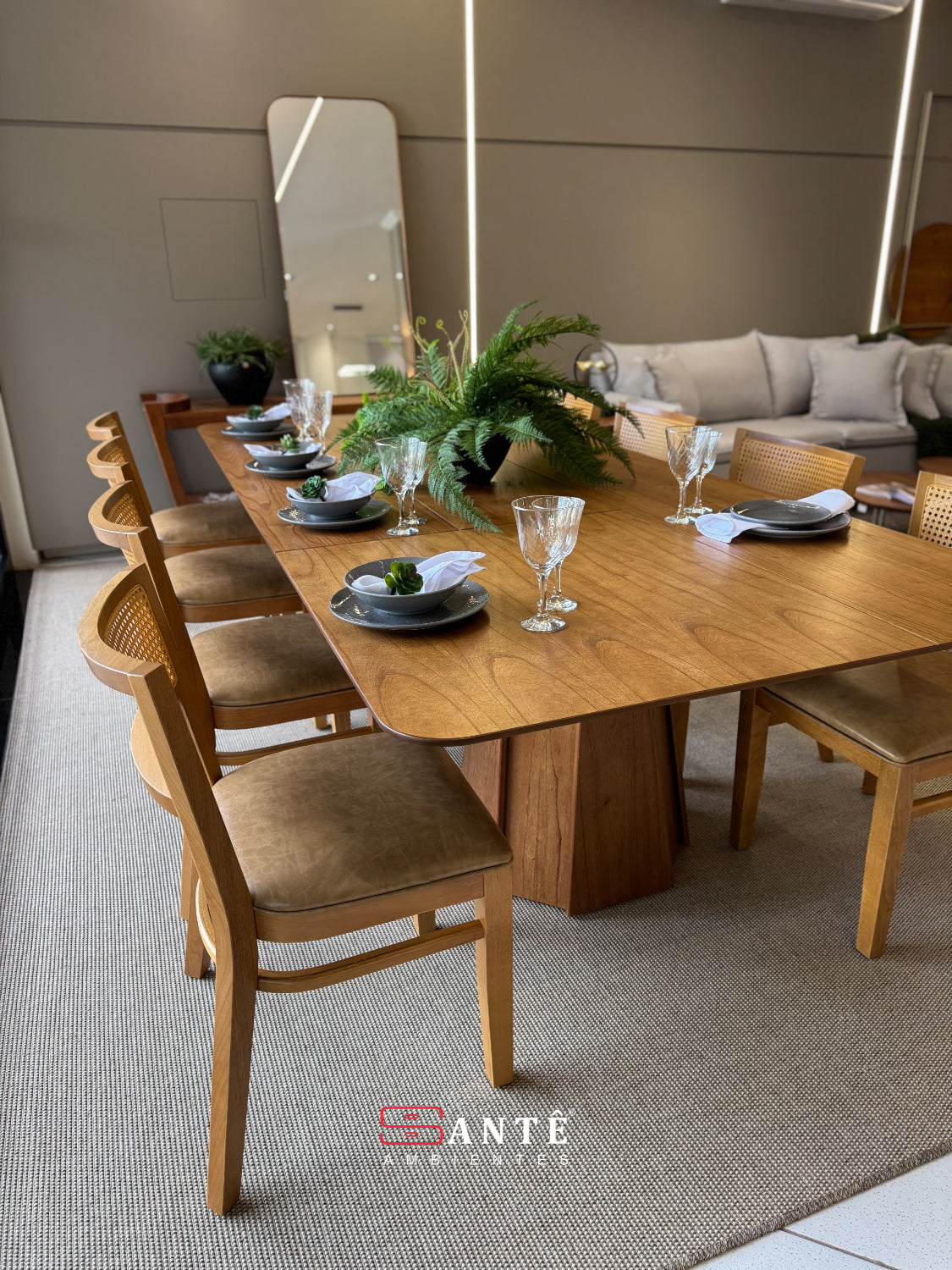 Mesa Cabana 280X120 2 Bases Moveis Santê Ambientes