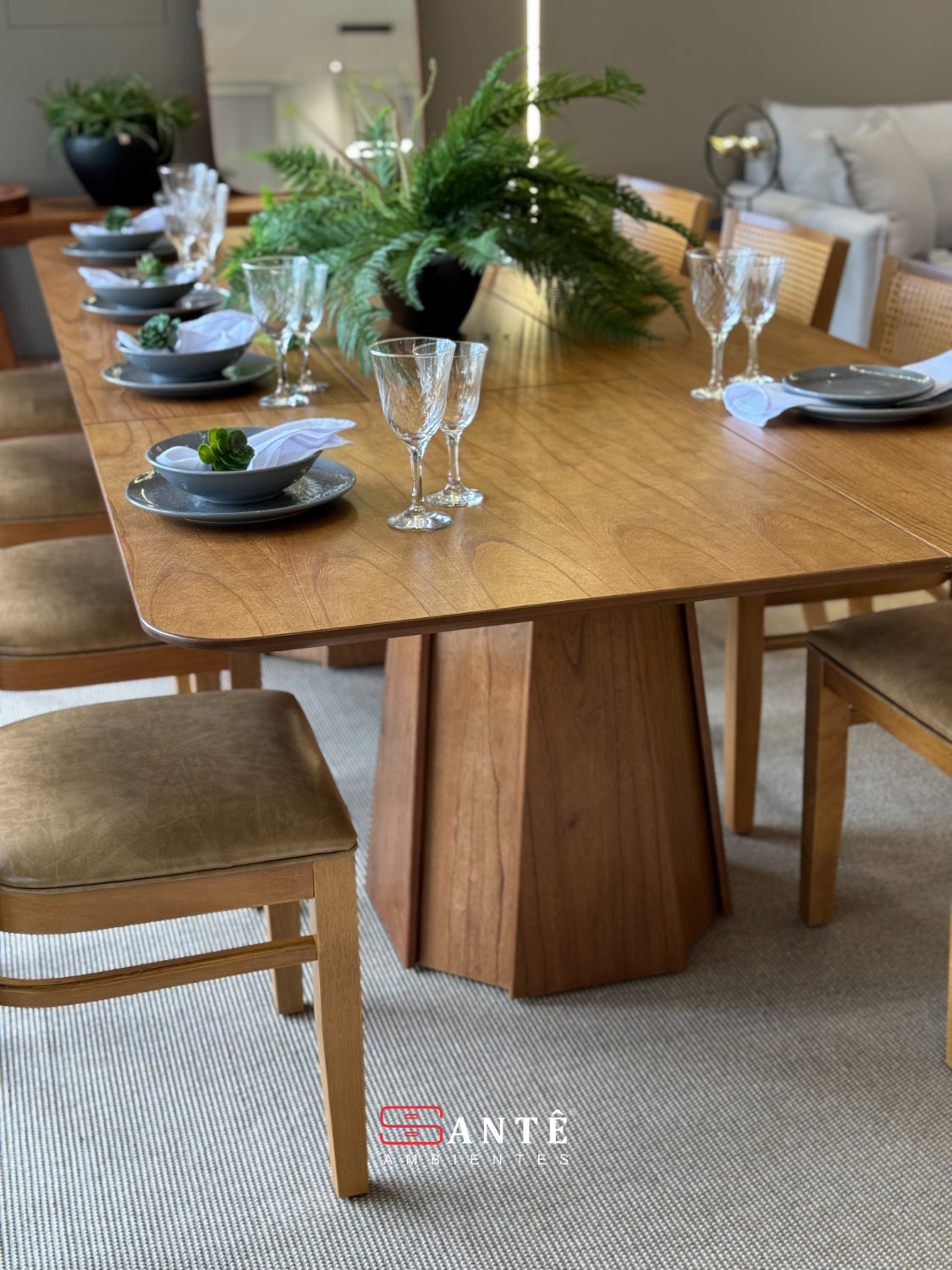 Mesa Cabana 280X120 2 Bases Moveis Santê Ambientes