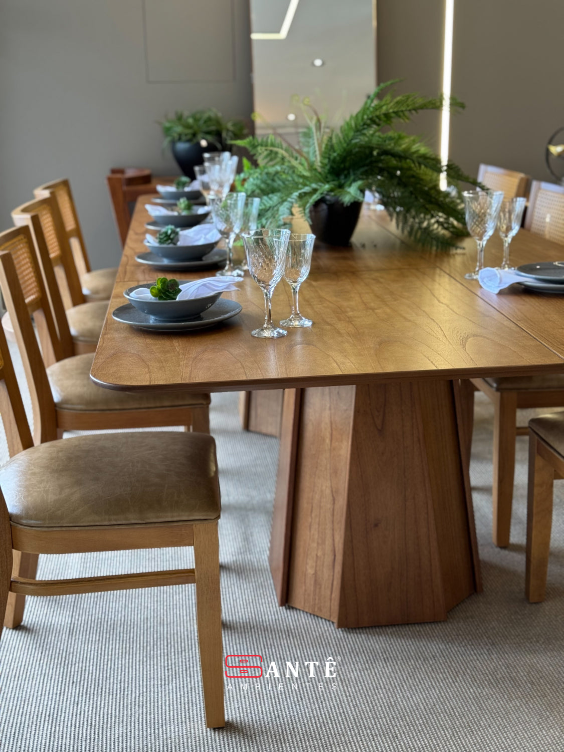 Mesa Cabana 280X120 2 Bases Moveis Santê Ambientes