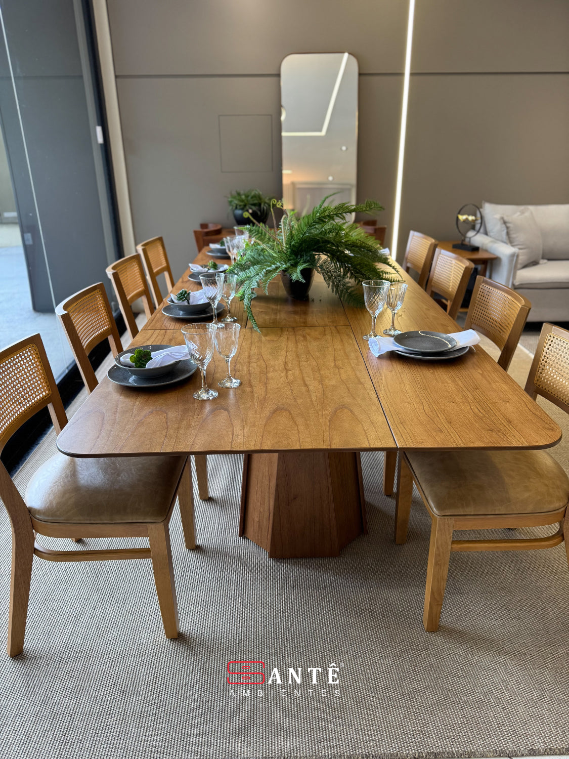 Mesa Cabana 280X120 2 Bases Moveis Santê Ambientes