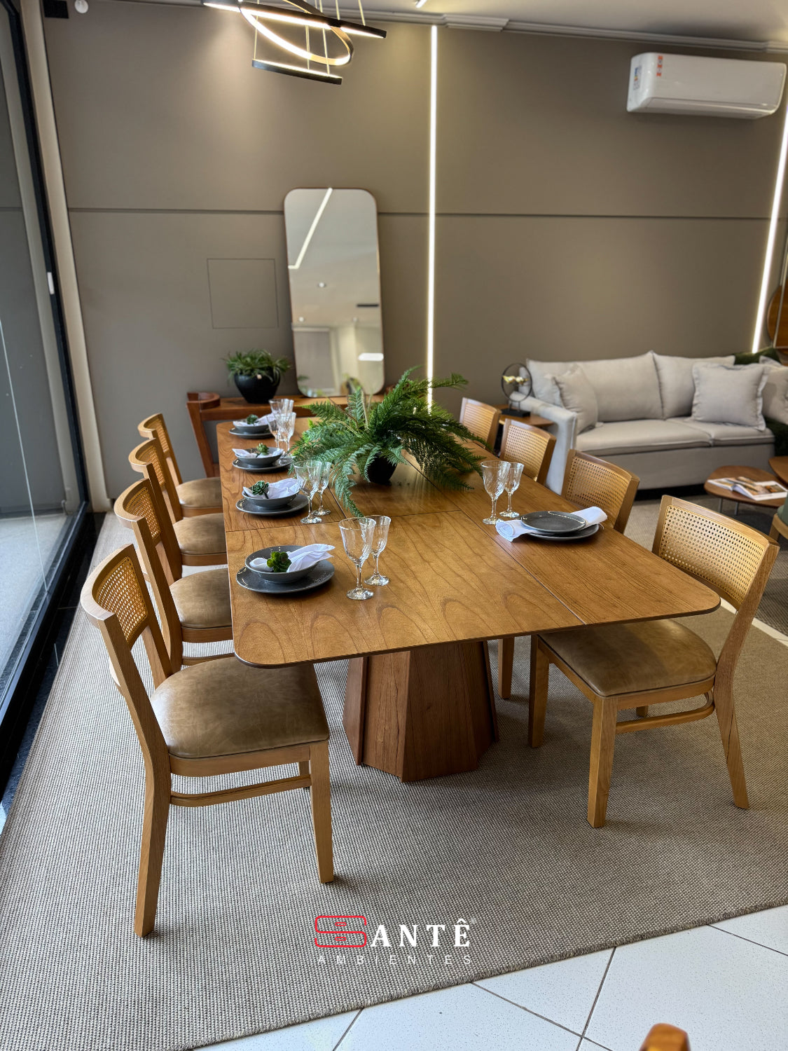 Mesa Cabana 280X120 2 Bases Moveis Santê Ambientes