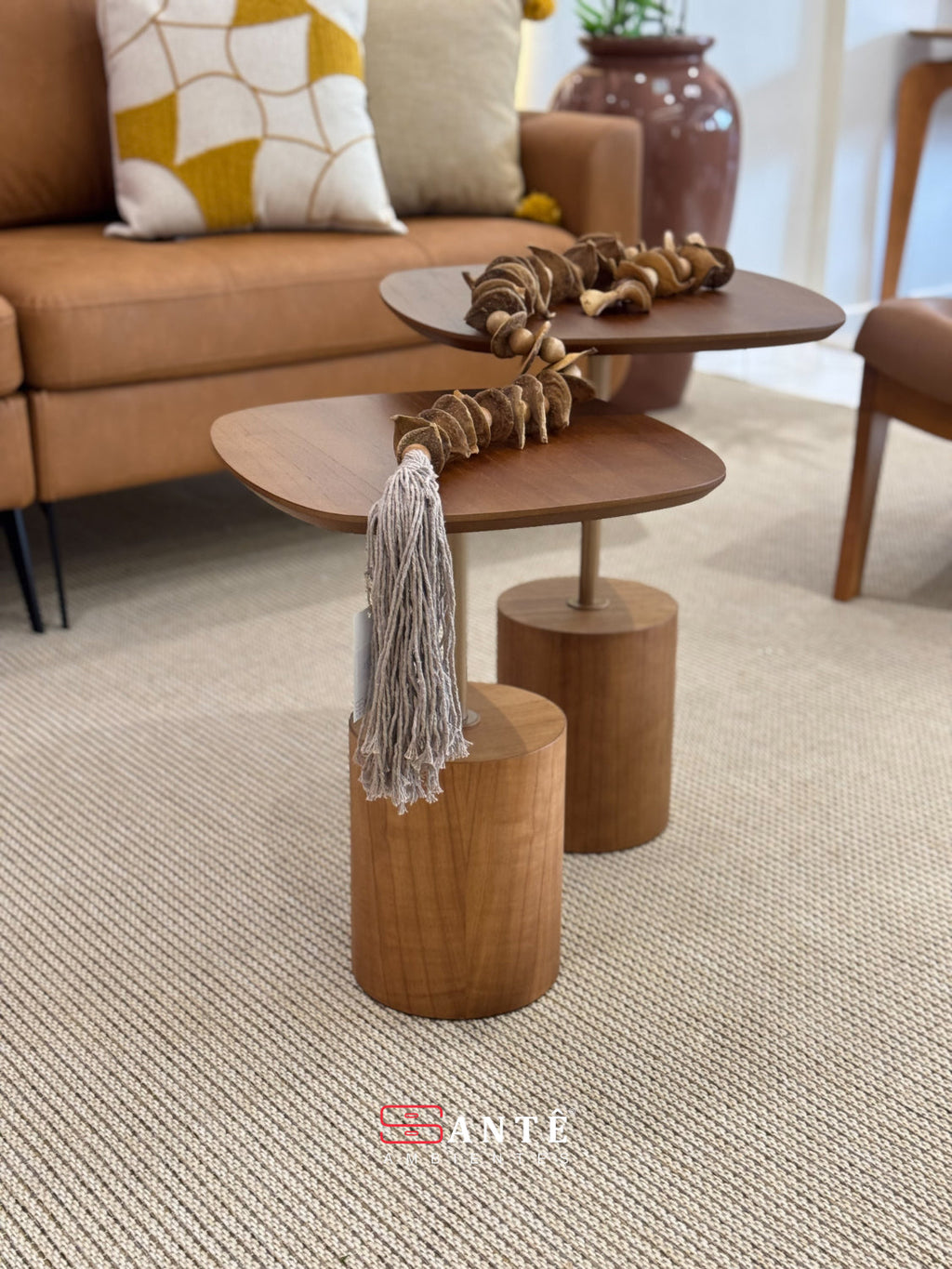 Mesa Lateral Tempo Luz 40X40 G Tempo Luz Santê Ambientes