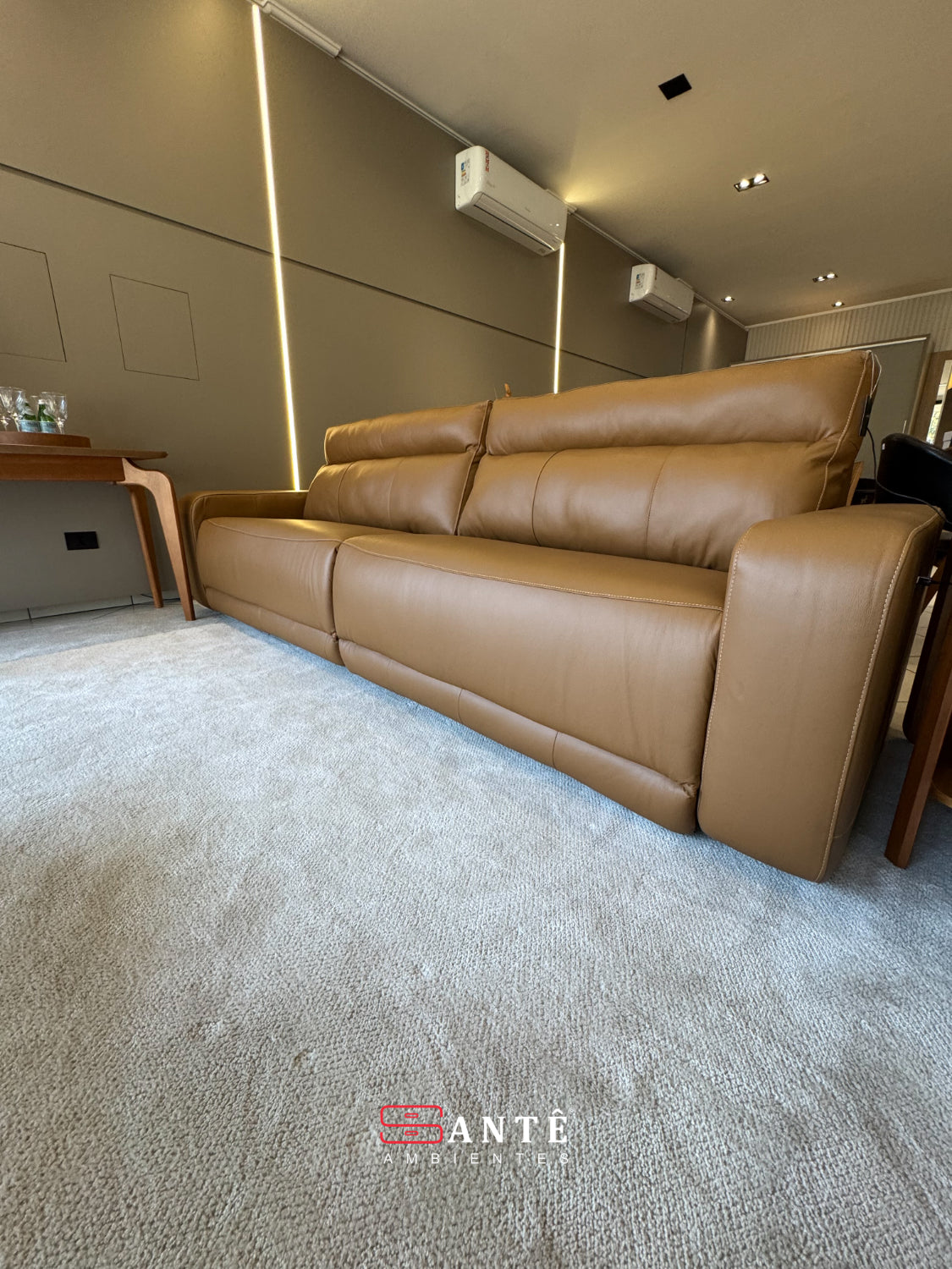 Estofado L Insieme 284 Bip Couro Padrao Santê Ambientes