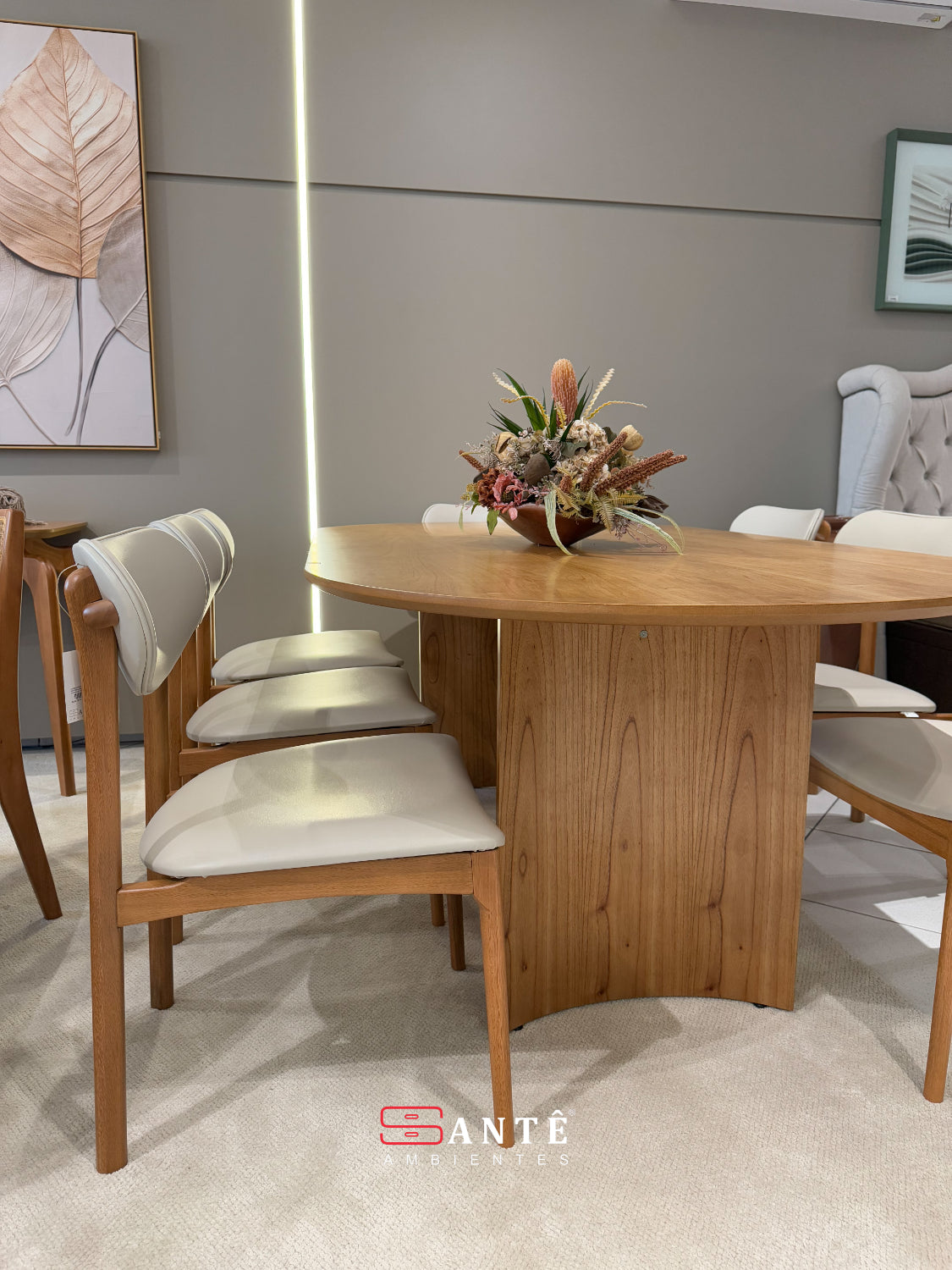 Mesa R Cecilia 218X110 Amendoa Rimac Santê Ambientes