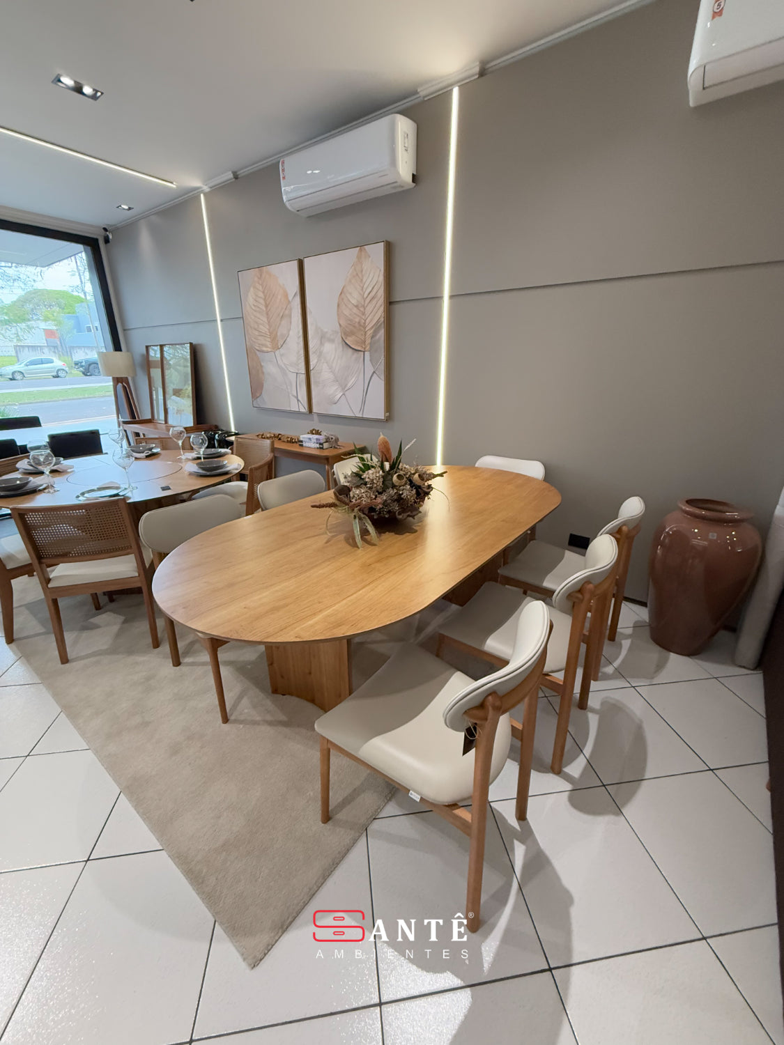 Mesa R Cecilia 218X110 Amendoa Rimac Santê Ambientes