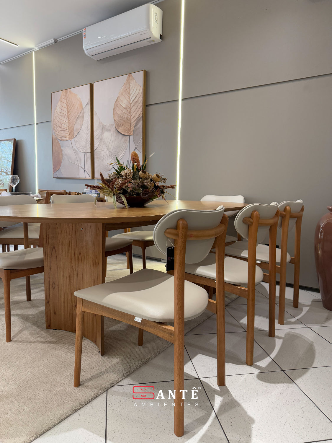 Mesa R Cecilia 218X110 Amendoa Rimac Santê Ambientes