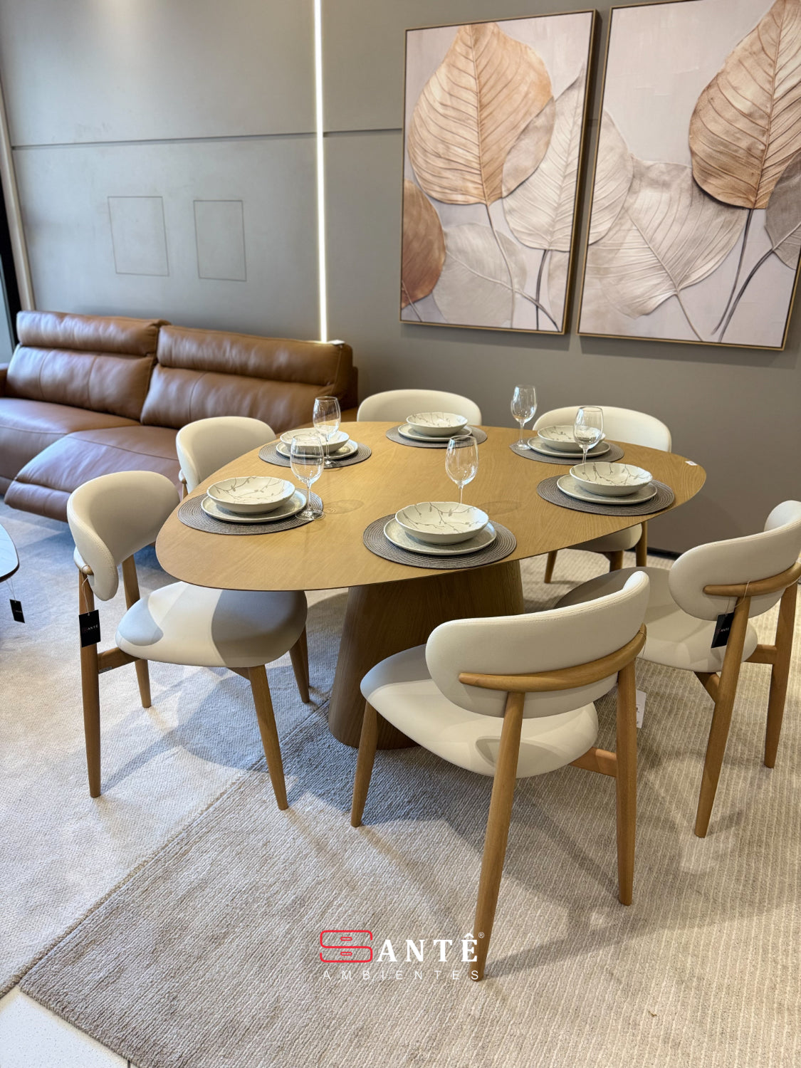 Mesa J Marcon Mia 165X140 Base J Marcon Santê Ambientes