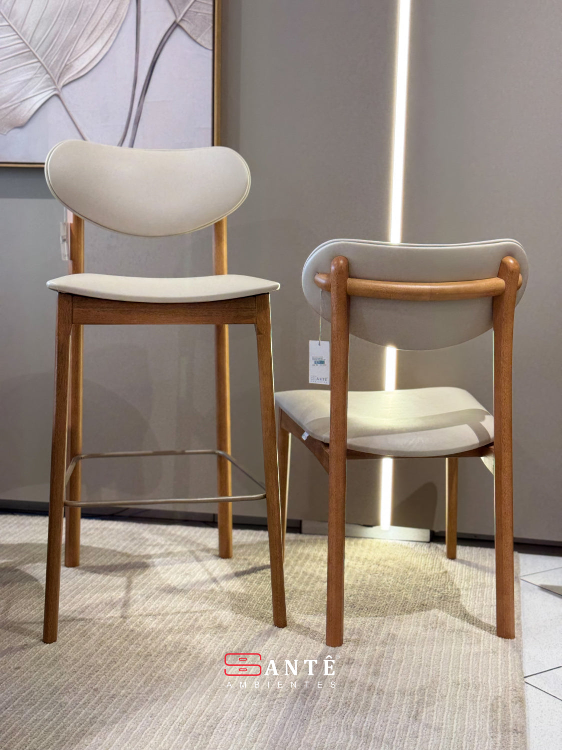 Banqueta S Catarina Metal Seiva Santê Ambientes