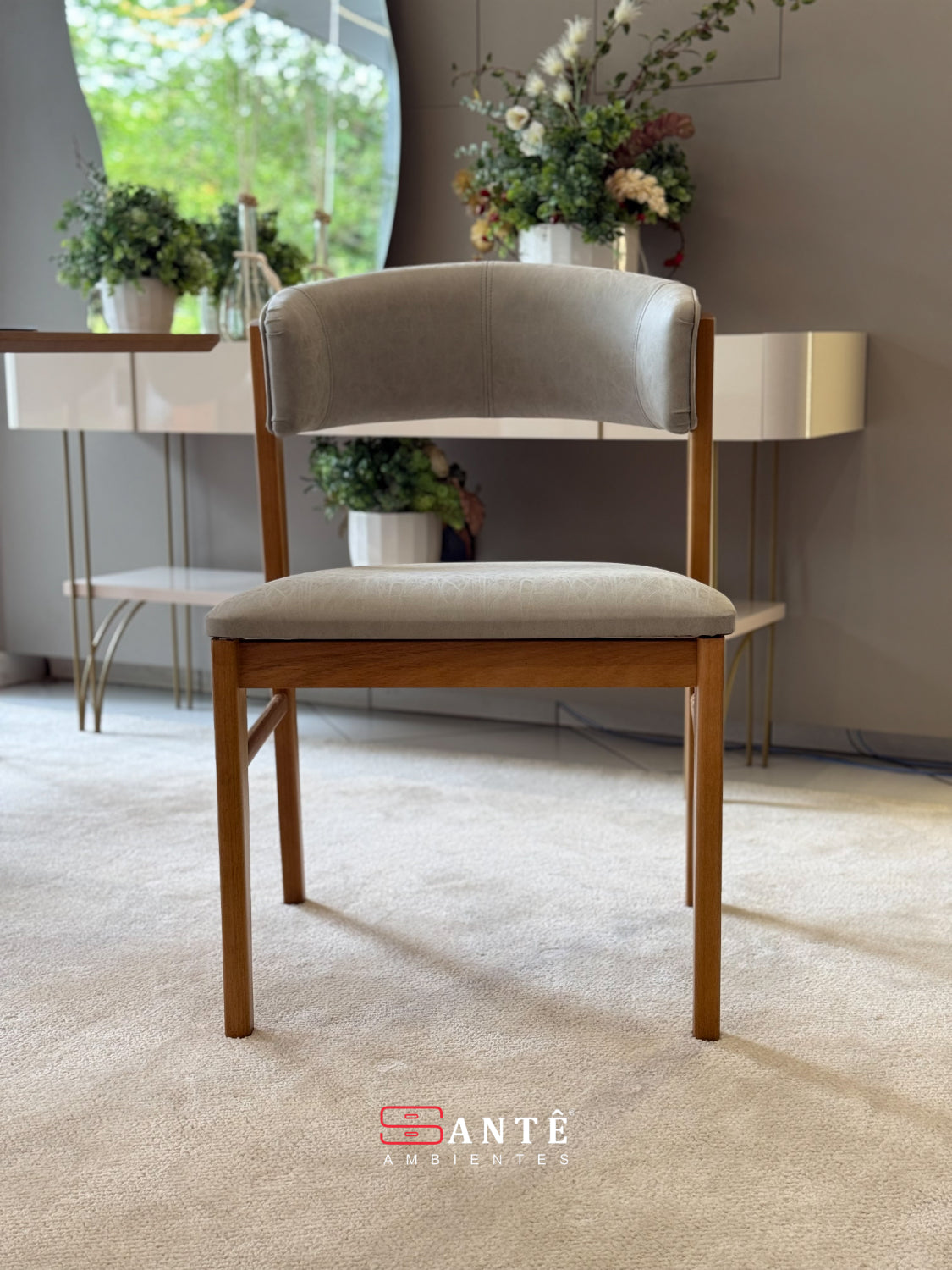 Cadeira M Ana Mel 173 Cimento Mesasul Santê Ambientes