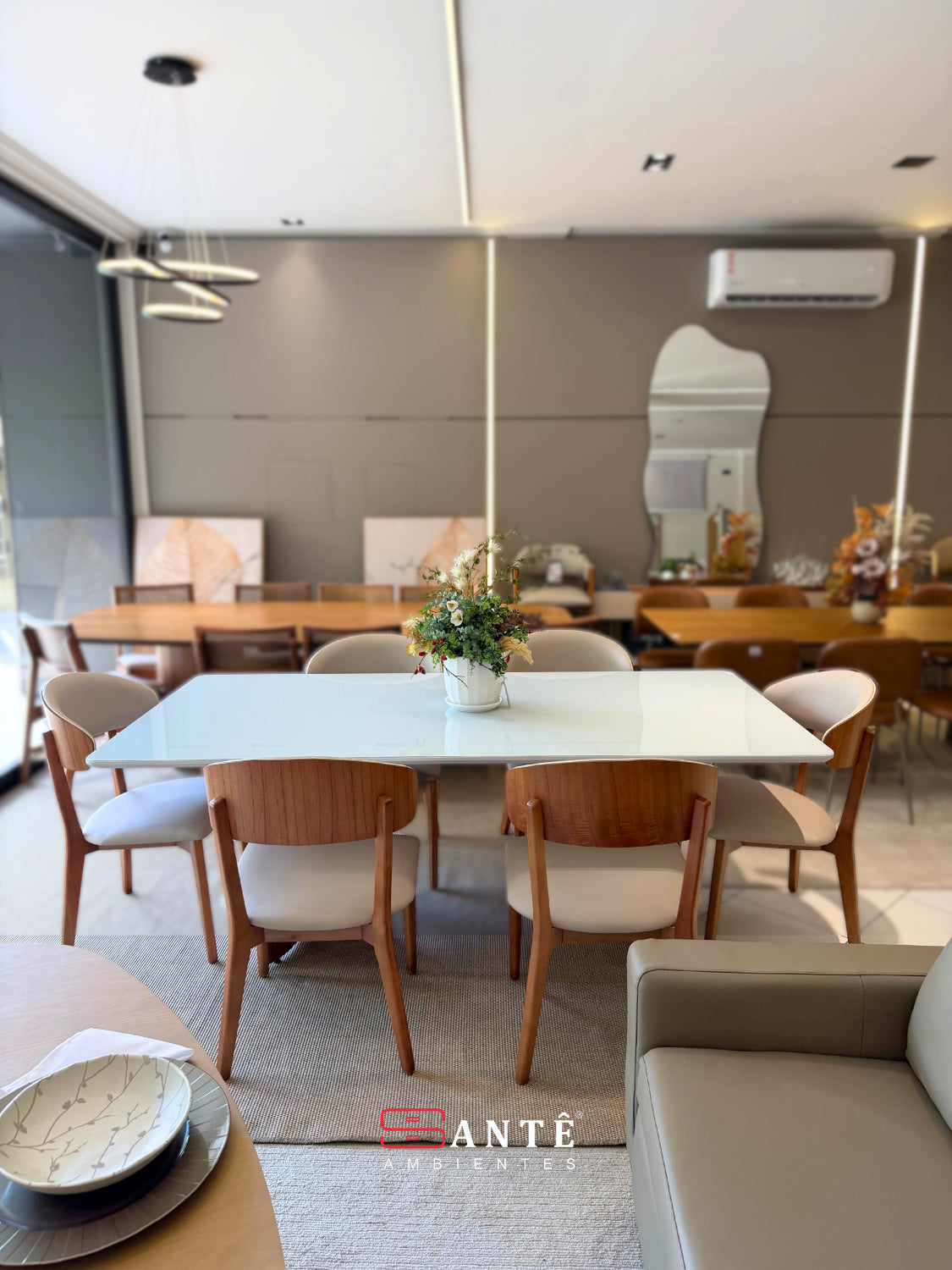 Mesa R Rafaela 208X104 Amendoa Rimac Santê Ambientes