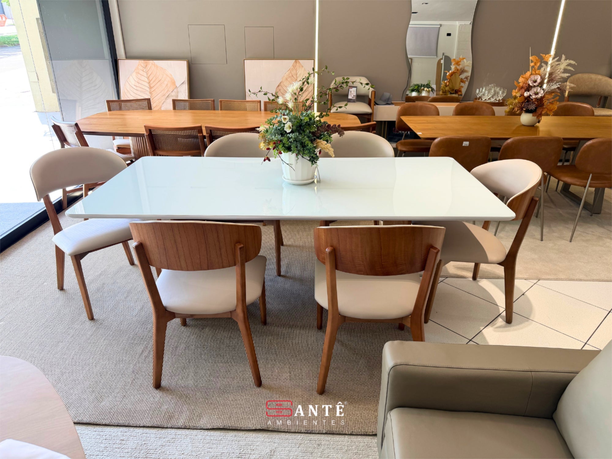 Mesa R Rafaela 208X104 Amendoa Rimac Santê Ambientes