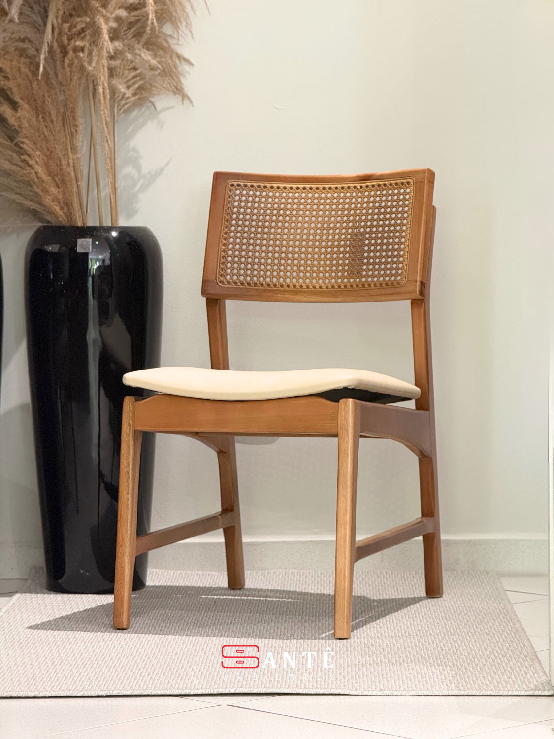 Cadeira R Kauane Amendoa Tela Rimac Santê Ambientes