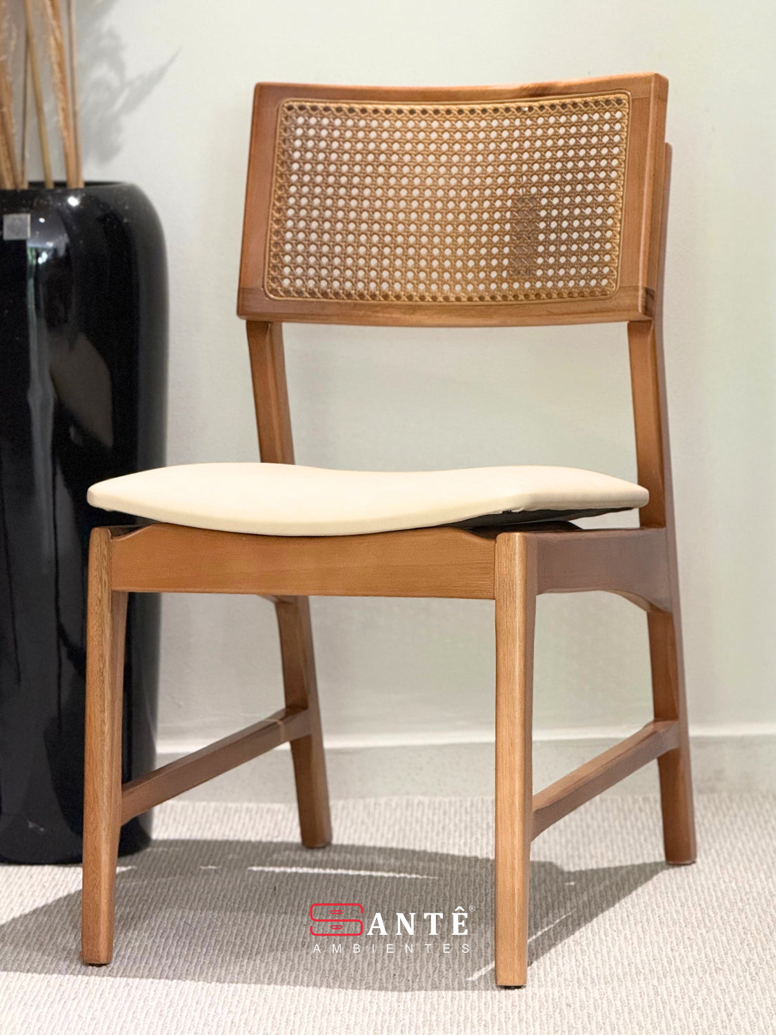 Cadeira R Kauane Amendoa Tela Rimac Santê Ambientes